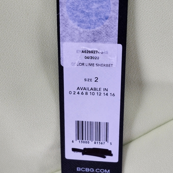 BCBG Max Azria Women's Sleeveless Asymmetrical V-Neck Mini Dress-  2 - Picture 8 of 8